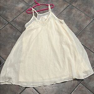 Cream Crochet Strap Dress